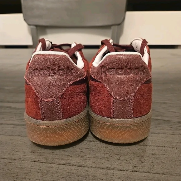 Reebok Men's Burgundy Suede Sneakers - Picture 3 of 5